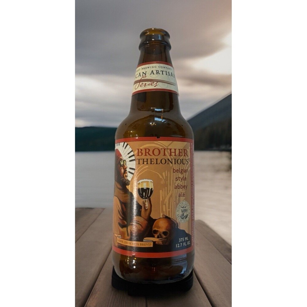 North Coast Brewing Brother Thelonious Belgian Abbey Ale Beer Bottle Ft. Bragg